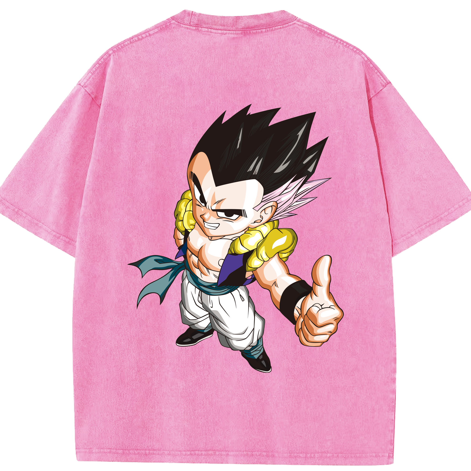（画像用） ドラゴンボール ベジータ四世（Bejīta Yonsei）DRAGON BALL Vegeta IV 綿100% ヴィンテージ風 半袖Tシャツ（背面プリント）